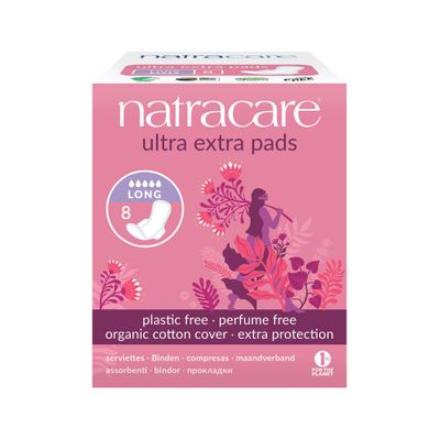 Natracare Ultra Extra Pads | Long with Organic Cotton Cover